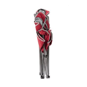 Mac Sports Heavy Duty Big Comfort Quad XL Folding Outdoor Camping Chair, Red