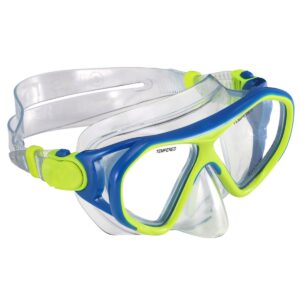 U.S. Divers Dorado II Junior Mask, ProFlex Fins, Seabreeze DX Snorkel Youth Set, Small Fins Fit Kids Sizes 9 to 13, Blue/Yellow