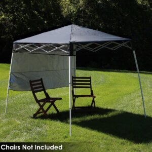 Sunnydaze 6' x 6' Top/7.5' x 7.25' Bottom Slant Leg Portable Backpack Canopy - Slate