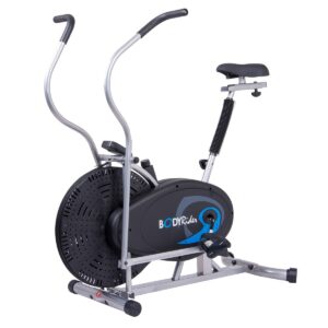 Body Flex Sports BRF650 Body Rider Upright Gel Seat Fan Bike with Looped Pedals