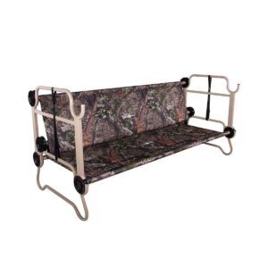 Disc-O-Bed XL Cam-O-Bunk Benchable Bunked Mossy Oak Double Cot w/ Organizers