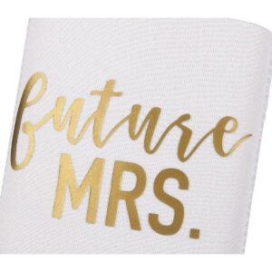 Blue Panda 12-Pack Can Cooler Sleeves Beer Koozies 12 oz Insulated Holder Gold Embroider Fonts "Future MRS." "Cheers Bitches" for Bachelorette Party