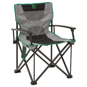 Barronett Blinds HD4 Outdoor Portable Lightweight Folding Chair Seat for Hunting Blind with Carry Bag and Mesh Back, Gray