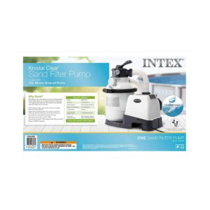 Intex 26643EG 1200 GPH 10 inch Above Ground Pool Sand Filter Pump w/ Auto Timer