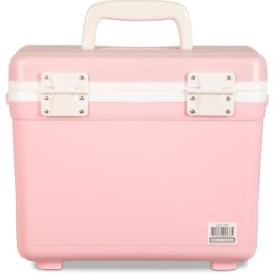 Engel 7.5-Quart 8-Can EVA Gasket Seal Ice and DryBox Cooler with Carry Handles and Shoulder Strap, Pink