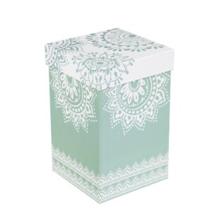 Evergreen Cypress Home Double Wall Ceramic Cup with Infuser & Lid 12oz. Tea Lace