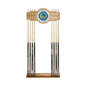 NBA Golden State Warriors Billiard Cue Rack with Mirror