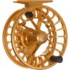 Redington Rise Mighty Powerful Solid Ambidextrous Angler 7/8 Fly Fishing Reel with Protective Nylon Carry Case, Amber