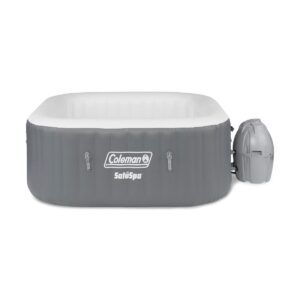 Coleman SaluSpa 4 Person Square Inflatable Outdoor Hot Tub & Inflatable Seat