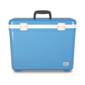Engel 30-Quart 48 Can Portable Leak-Proof Compact Lightweight Insulated Airtight Hard Drybox Cooler for Fishing, Hunting, and Camping, Artic Blue