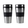 BergHOFF Orion 16Oz Stainless Steel Travel Mug, Set of 2