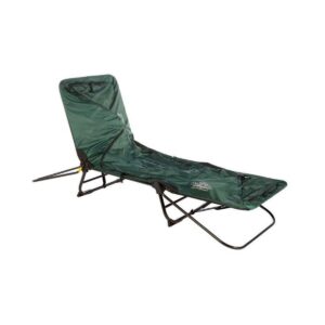 Kamp-Rite Original Portable Cot, Versatile Design Converts into Cot, Chair, or Tent w/ Easy Setup, Waterproof Rainfly & Carry Bag Included, Green