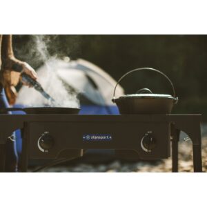 Stansport Outdoor Double Burner Stove With Stand