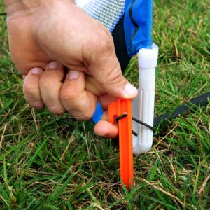 Training Equipment Pair of 6 Foot Pop Up Soccer Goals with Disc Cones, Blue