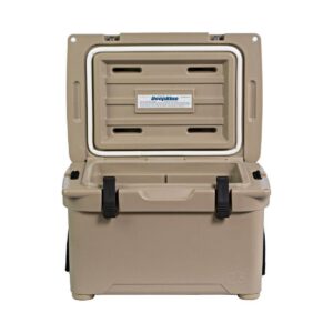 Engel 25 High Performance 5.28 Gallon 24 Can Roto Molded Ice Chest Cooler, Tan