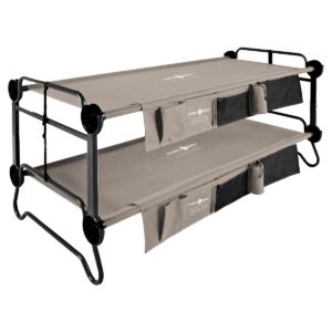 Disc-O-Bed XL Cam-O-Bunk Cot with Organizers and No Slip Foot Pads Set of 4