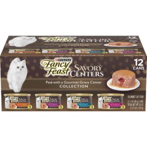Purina Fancy Feast Savory Centers Paté Collection Gourmet Wet Cat Food - 3oz/12ct Variety Pack