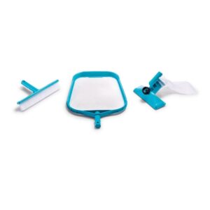 Intex 29056E Basic Swimming Pool Debris Cleaning Kit with Algae Cleaning Wall Brush and Garden Hose Required Vacuum Head