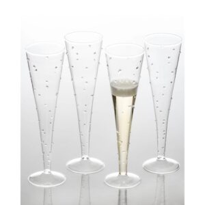 Abigails La Boheme Flute with Small Dots (Set of 4)