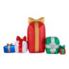 Airblown 4.43 ft. Inflatable Fuzzy Gift Box Scene