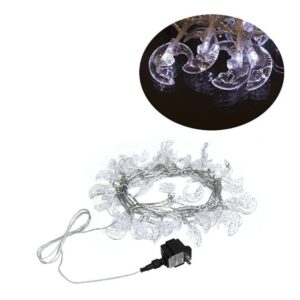 ALEKO 19.5 ft. 50-Light LED White Electric Powered String Lights (Lot of 2)