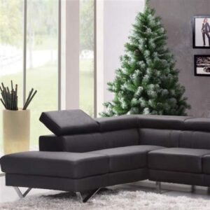 ALEKO 7 ft. Unlit Flocked Artificial Christmas Tree with Pine Cones