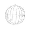 Alpine Corporation 16 in. Diameter Foldable Metal Sphere Ornament with Multi-Colored LED Lights