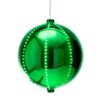 Alpine Corporation 13 in. Tall Hanging Christmas Ball Ornament with LED Lights, Green