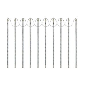 Alpine Corporation Hanging Icicle Lights with Chasing Warm White LED Lights