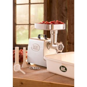 LEM Mighty Bite #8 Electric Meat Grinder with 3 Stuffing Tubes and Meat Stomper