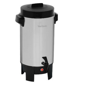West Bend 30-Cup Polished Aluminum Silver with Quick Brewing Coffee Urn with Automatic Temperature Control Large Capacity