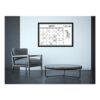 Amanti Art Grey Chevron Calendar 38 in. W x 26 in. H Framed Glass Dry Erase Board