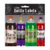 Amscan 5.75 in. x 7.125 in. Halloween Shocktails 2-Liter Bottle Label (4-Count, 5-Pack)