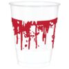 Amscan 4.5 in. x 3.75 in. Halloween Blood Splattered Cups (25-Count, 2-Pack)
