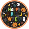 Amscan 7 in. x 7 in. Paper Halloween Friends Round Plates