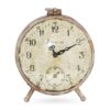 Zentique Vintage Antique Beige Distressed Table Clock