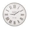Glitzhome 31.5 in. Oversized Farmhouse Metal Enamel Wall Clock
