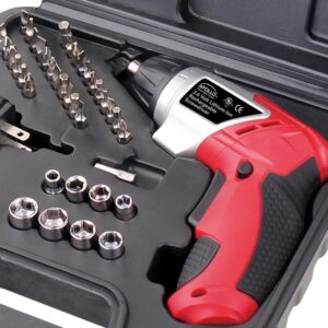 Apollo 1.4 in. 3.6-Volt Lithium-Ion Rechargeable Cordless Electric Screwdriver with 45-Piece Accessory Set