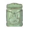 3R Studios 10-1/2 in. L x 15-1/4 in. H Embossed Tin Letter Box in Aqua