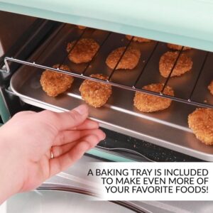 Nostalgia Retro 1500 W Aqua 12-Slice Convection Toaster Oven with Built-in Timer