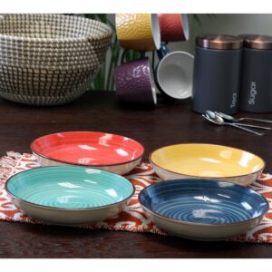 Gibson Home 12.05 oz. Assorted Colors Stoneware Pasta Bowls (4-Piece)