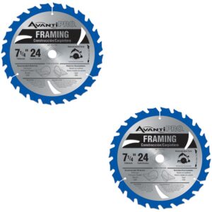 Avanti Pro 7-1/4 in. x 24 Teeth per in. Framing Saw Blade (2-Pack)