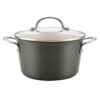 Ayesha Curry Home Collection 4.5 Qt. Hard Anodized Aluminum Covered Saucepot