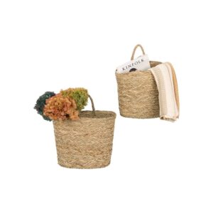 3R Studios Seagrass Handwoven Decorative Wall Baskets (Set of 2)