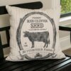 Heritage Lace Farmhouse Butterfield Farms 22 in. x 22 in. Tan and Black Pillow Cover