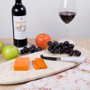 Creative Home Champagne Marble Oval Serving Board