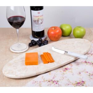 Creative Home Champagne Marble Oval Serving Board