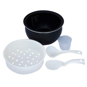 SPT 8-Cup Beige Rice Cooker with Steam Basket and Built-In Timer