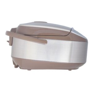 SPT 8-Cup Beige Rice Cooker with Steam Basket and Built-In Timer
