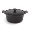 BergHOFF Ron 4.4 qt. Cast Iron Stock Pot in Black with Lid